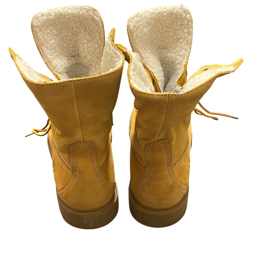 Timberland Teddy Roll Top PrimaLoft Waterproof Boots Wheat Women’s 9 Utility - Picture 3 of 11